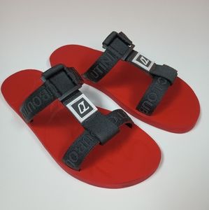 Christian LouboutinMen's Leather Red-Sole Strap Sandals